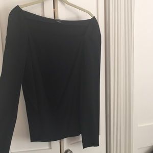 Black square neck blouse from Club Monaco